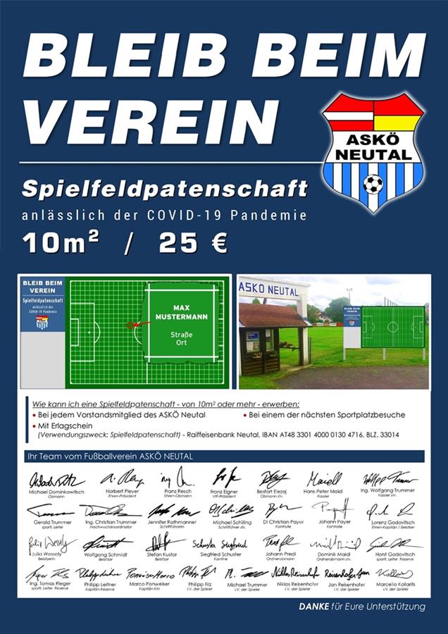 ASKÖ Neutal - SportplatzPatenschaft Plakat